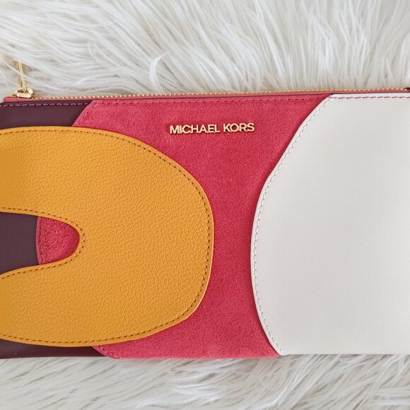 Michael Kors Jet Set Travel Large Patchwork Wristlet  35F4GTVW7Y MK - Picture 7 of 15